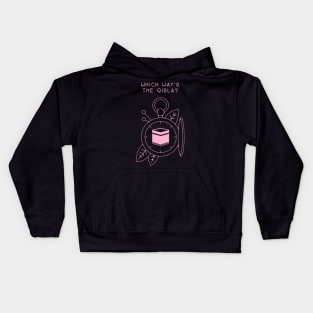 Which Way's The Qibla? - Pink Kids Hoodie